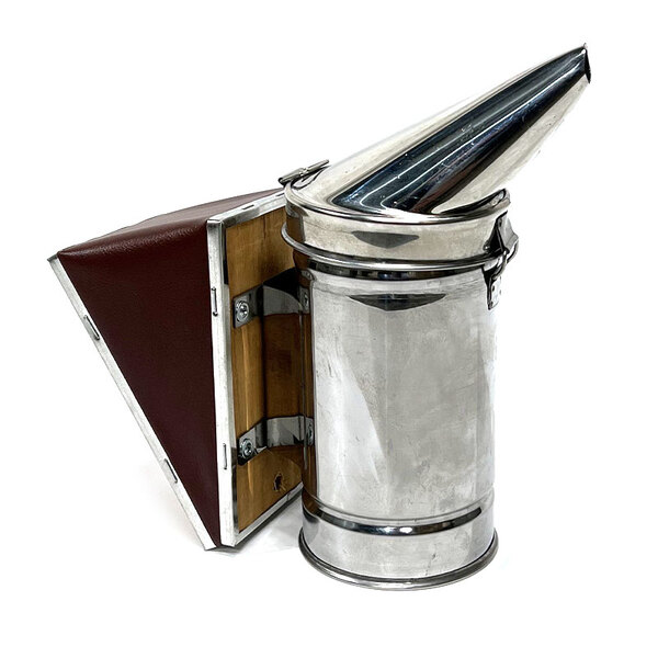 Дымарь пасечный из нержавеющей стали, мех съемный из кожзаменителя