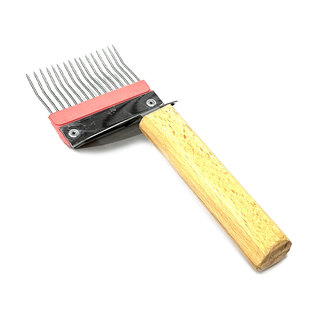 Вилка пчеловодная из нержавеющей стали с пластмассовой вставкой с гнутой иглой н/ж