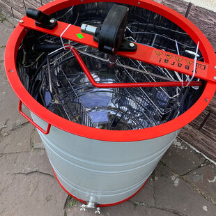 Медогонка 2-х рамочная нержавеющая 304 сталь, кассета сварная Нержав., кран Нж