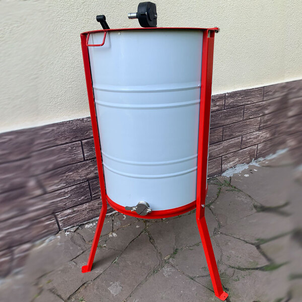 Медогонка 2х рамочная поворотная Нерж. РКС ( ротор и кассеты сварные нержавеющие) с подставкой, кран Нж