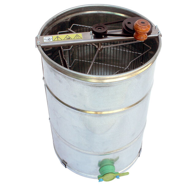 Медогонка оцинкованная 3-х рамочная не поворотная, Дадан, ременная передача