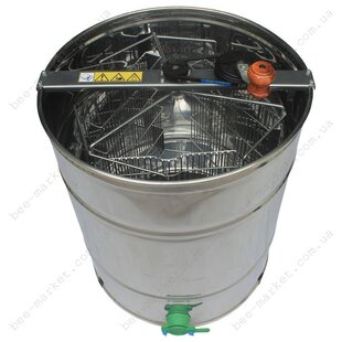 Медогонка нержавеющая ( AISI 430) 3-х рамочная поворотная, Дадан, ременная передача Медогонка нержавеющая ( AISI 430) 3-х рамочная поворотная, Дадан, ременная передача