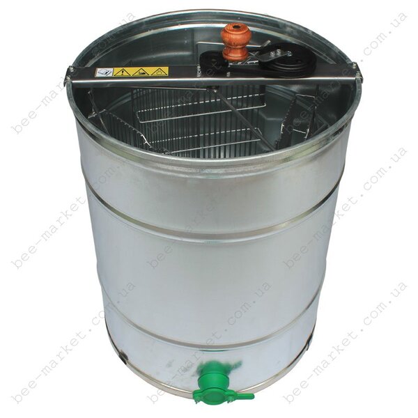 Медогонка оцинкованная 3-х рамочная, поворотная, Дадан, ременная передача