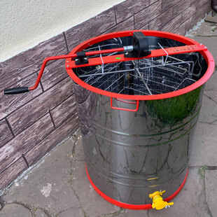 Медогонка 4-х рамочная нержавеющая поворотная Aisi304.Кассета сварная окрашенная