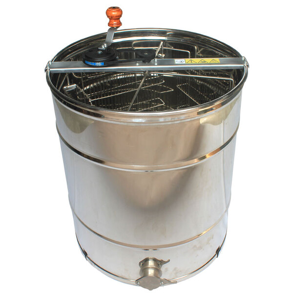 Медогонка 4-х рамочная нерж. (марка стали 304), поворотная, Дадан, ременная передача