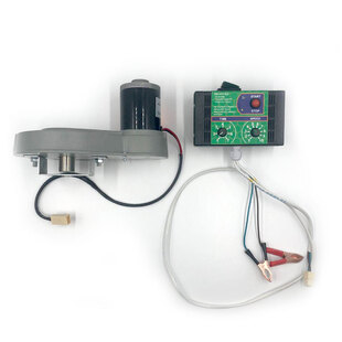 Электропривод RD1012M механический  для ременной медогонки Мелиса 93 и других медогонок с верхним валом (Ø вала 15мм; 12 вольт, 100 Ватт)