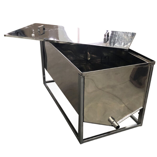 Воскотопка под парогенератор нержавеющая (0,8мм) - 1м  с плоской корзиной FB и крышкой